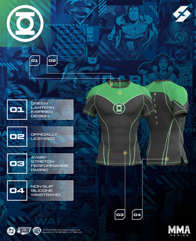 GREEN LANTERN Short Sleeve MMA Rash Guard